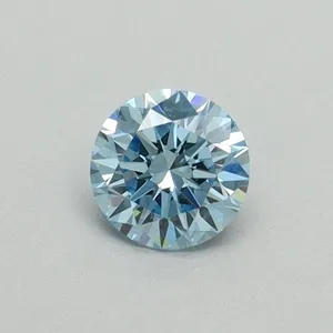 0.34ct ROUND Fancy Vivid Blue VS1 Coloured Lab diamond