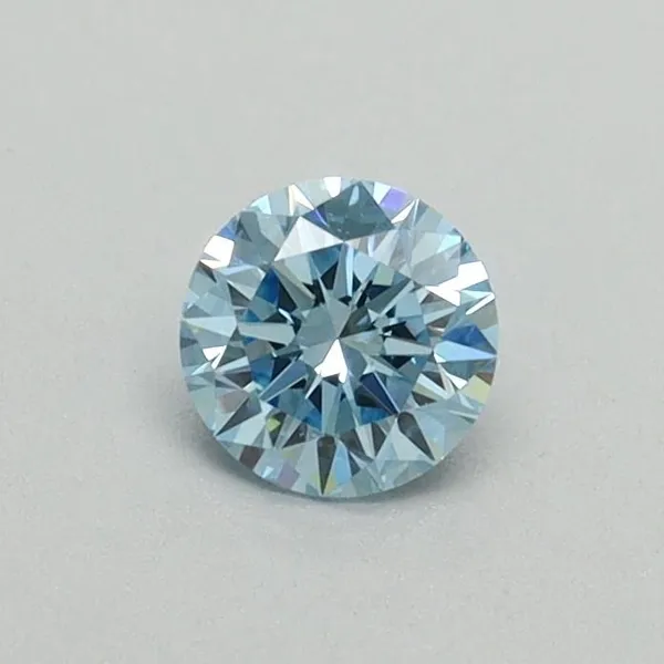 0.34ct ROUND Fancy Vivid Blue VS1 Coloured Lab diamond