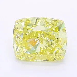 1ct CUSHION Fancy Intense Yellow VVS2 Coloured Lab diamond