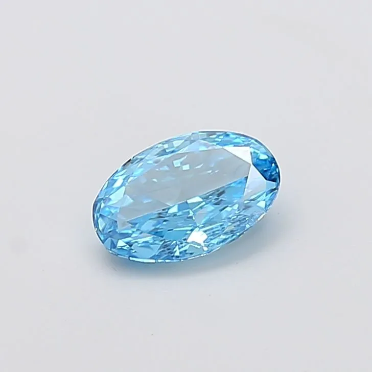 1.03ct OVAL Fancy Vivid Blue SI1 Coloured Lab diamond