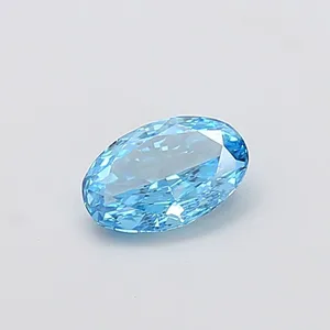 1.03ct OVAL Fancy Vivid Blue SI1 Coloured Lab diamond