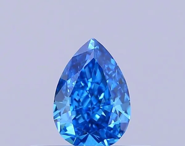 0.32ct PEAR Fancy Vivid Blue VS1 Coloured Lab diamond
