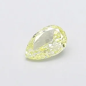 0.53ct PEAR Fancy Light Yellow VS1 Coloured Lab diamond