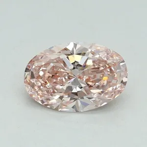 0.51ct OVAL Fancy Intense Pink VS1 Coloured Lab diamond