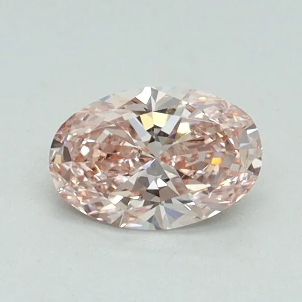 0.51ct OVAL Fancy Intense Pink VS1 Coloured Lab diamond
