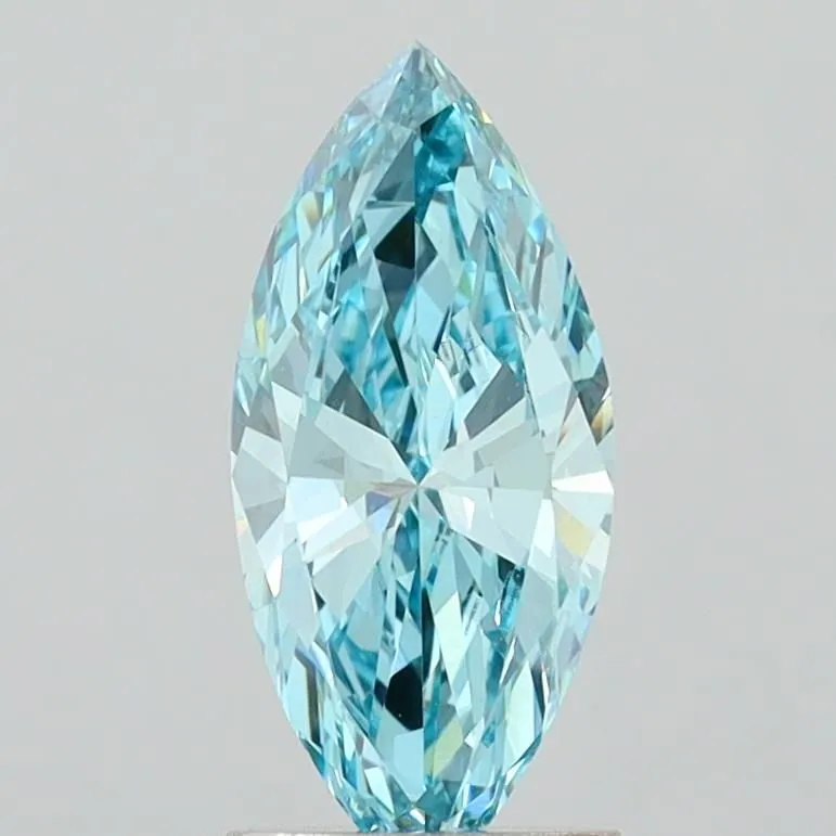 1.40ct MARQUISE Fancy Vivid Blue VS1 Coloured Lab diamond