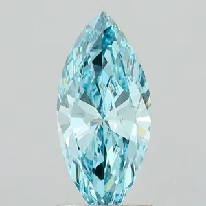 1.4ct MARQUISE Fancy Vivid Blue VS1 Coloured Lab diamond