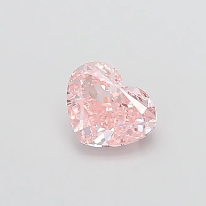 1.00ct HEART Fancy Intense Pink VS2 Coloured Lab diamond