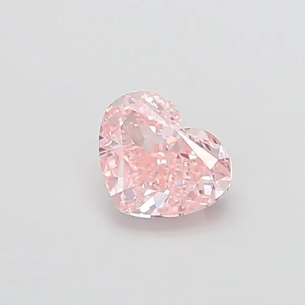 1ct HEART Fancy Intense Pink VS2 Coloured Lab diamond