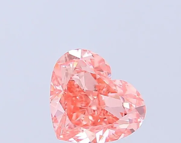 1.15ct HEART Fancy Vivid Pink VVS2 Coloured Lab diamond