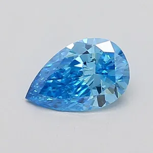 0.4ct PEAR Fancy Vivid Blue VS1 Coloured Lab diamond