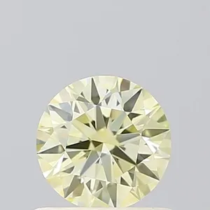 0.54ct ROUND Fancy Light Yellow VVS2 Coloured Lab diamond