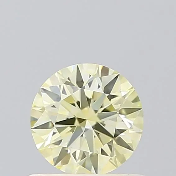 0.54ct ROUND Fancy Light Yellow VVS2 Coloured Lab diamond