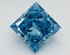 4.5ct PRINCESS Fancy Vivid Blue VS2 Coloured Lab diamond