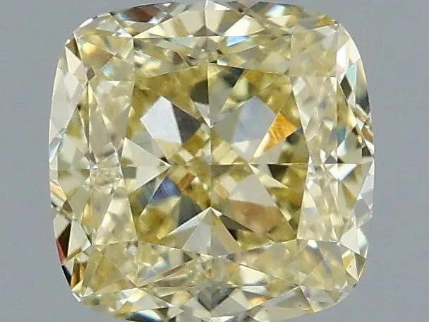 1.09ct CUSHION Fancy Yellow VS1 Coloured Lab diamond