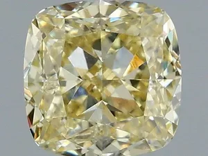 1.09ct CUSHION Fancy Yellow VS1 Coloured Lab diamond
