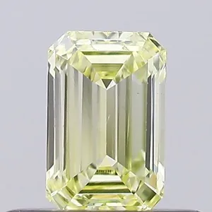 0.3ct EMERALD Fancy Yellow VS1 Coloured Lab diamond