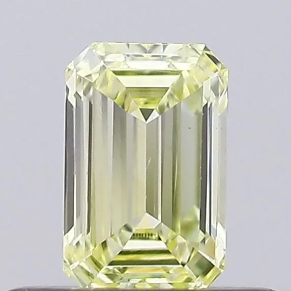 0.3ct EMERALD Fancy Yellow VS1 Coloured Lab diamond