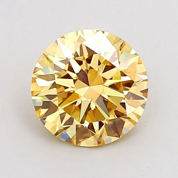 0.85ct ROUND Fancy Brown Yellow VS1 Coloured Lab diamond