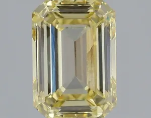 1.34ct EMERALD Fancy Yellow VVS2 Coloured Lab diamond