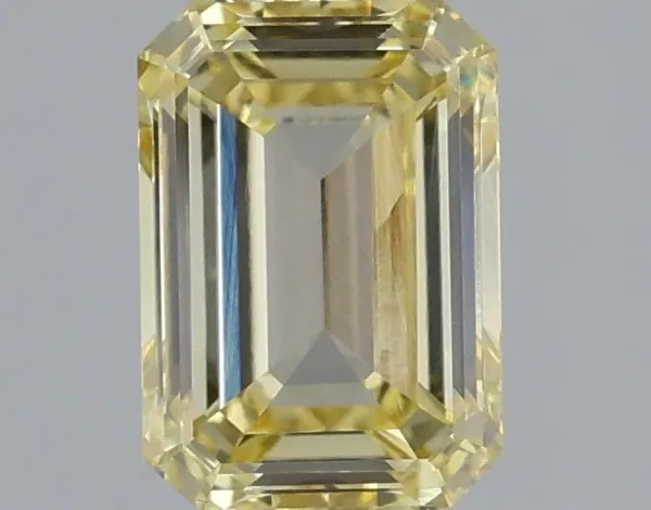1.34ct EMERALD Fancy Yellow VVS2 Coloured Lab diamond