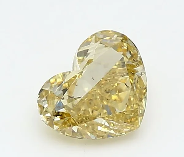 1.01ct HEART Fancy Vivid Yellow SI1 Coloured Lab diamond