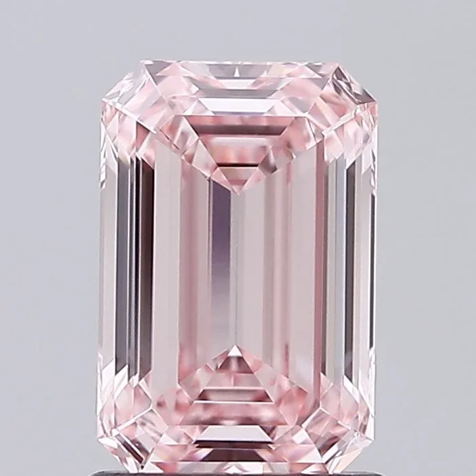 1.30ct EMERALD Fancy Intense Pink VS1 Coloured Lab diamond