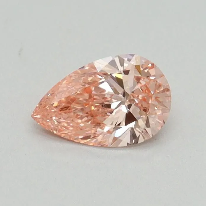 0.39ct PEAR Fancy Vivid Pink VS2 Coloured Lab diamond