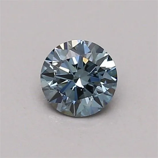 0.31ct ROUND Fancy Vivid Blue VVS2 Coloured Lab diamond