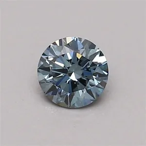 0.31ct ROUND Fancy Vivid Blue VVS2 Coloured Lab diamond