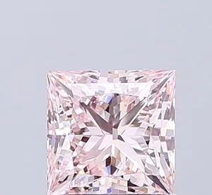 1.26ct PRINCESS Fancy Pink VVS2 Coloured Lab diamond