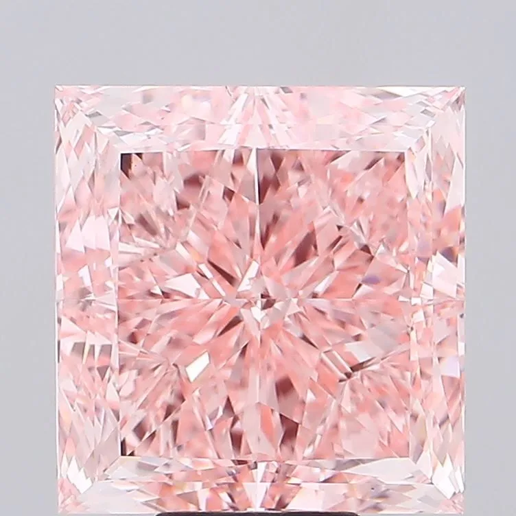 10.01ct PRINCESS Fancy Vivid Pink VS2 Coloured Lab diamond