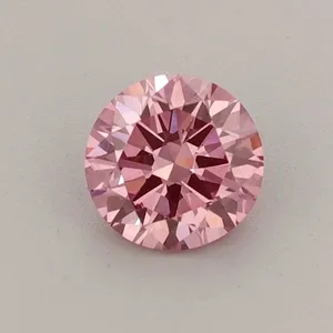 0.51ct ROUND Fancy Vivid Pink VVS2 Coloured Lab diamond