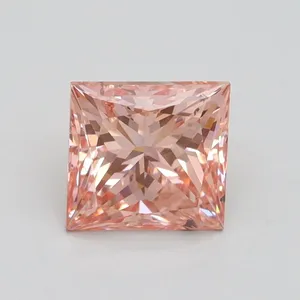 1.5ct PRINCESS Fancy Intense Pink SI2 Coloured Lab diamond