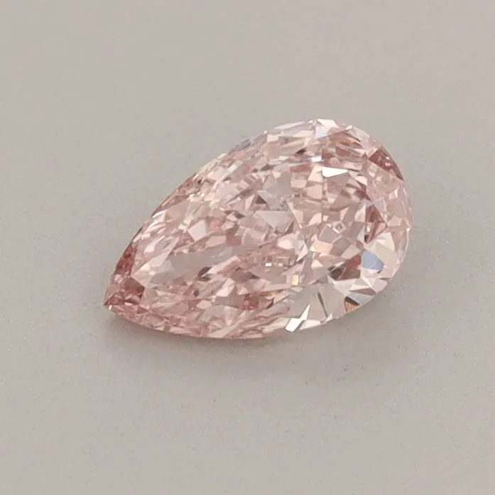 0.41ct PEAR Fancy Vivid Pink VVS2 Coloured Lab diamond
