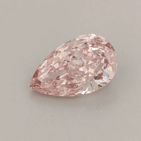0.41ct PEAR Fancy Vivid Pink VVS2 Coloured Lab diamond