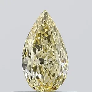 0.31ct PEAR Fancy Intense Yellow VS2 Coloured Lab diamond