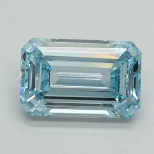 1.02ct EMERALD Fancy Intense Blue VVS2 Coloured Lab diamond