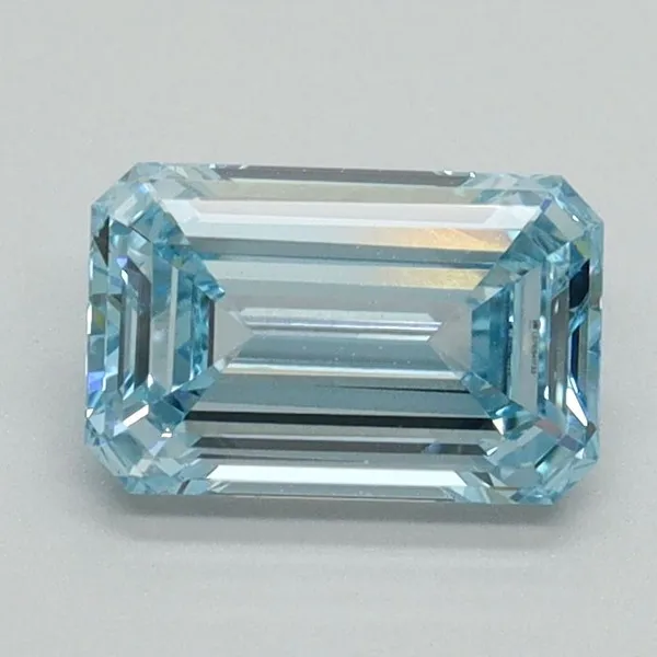 1.02ct EMERALD Fancy Intense Blue VVS2 Coloured Lab diamond