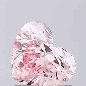 0.69ct HEART Fancy Intense Pink VS2 Coloured Lab diamond