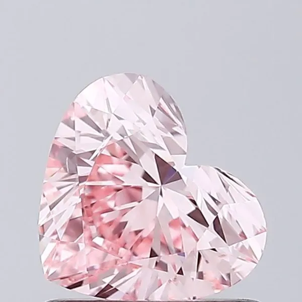 0.69ct HEART Fancy Intense Pink VS2 Coloured Lab diamond
