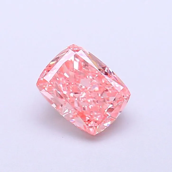 1.03ct CUSHION Fancy Vivid Pink VS1 Coloured Lab diamond