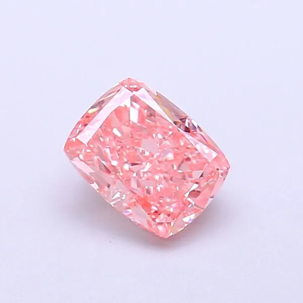 1.03ct CUSHION Fancy Vivid Pink VS1 Coloured Lab diamond