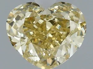 1.09ct HEART Fancy Intense Yellow VVS2 Coloured Lab diamond