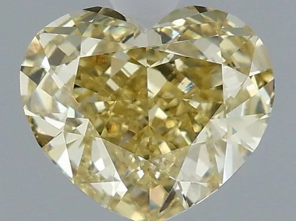 1.09ct HEART Fancy Intense Yellow VVS2 Coloured Lab diamond