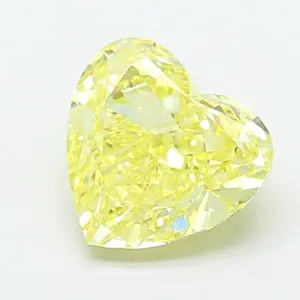 1.93ct HEART Fancy Intense Yellow VS1 Coloured Lab diamond