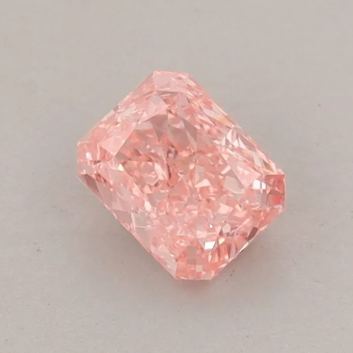 0.60ct RADIANT Fancy Vivid Pink VVS2 Coloured Lab diamond