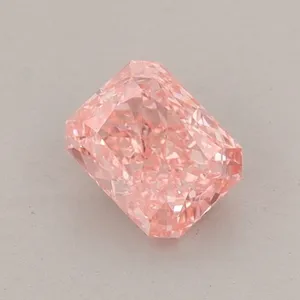 0.6ct RADIANT Fancy Vivid Pink VVS2 Coloured Lab diamond
