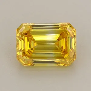1.16ct EMERALD Fancy Vivid Yellow VVS2 Coloured Lab diamond
