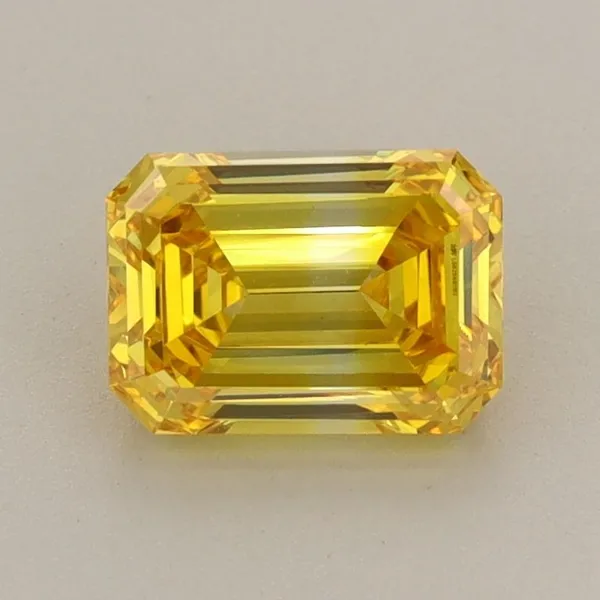 1.16ct EMERALD Fancy Vivid Yellow VVS2 Coloured Lab diamond